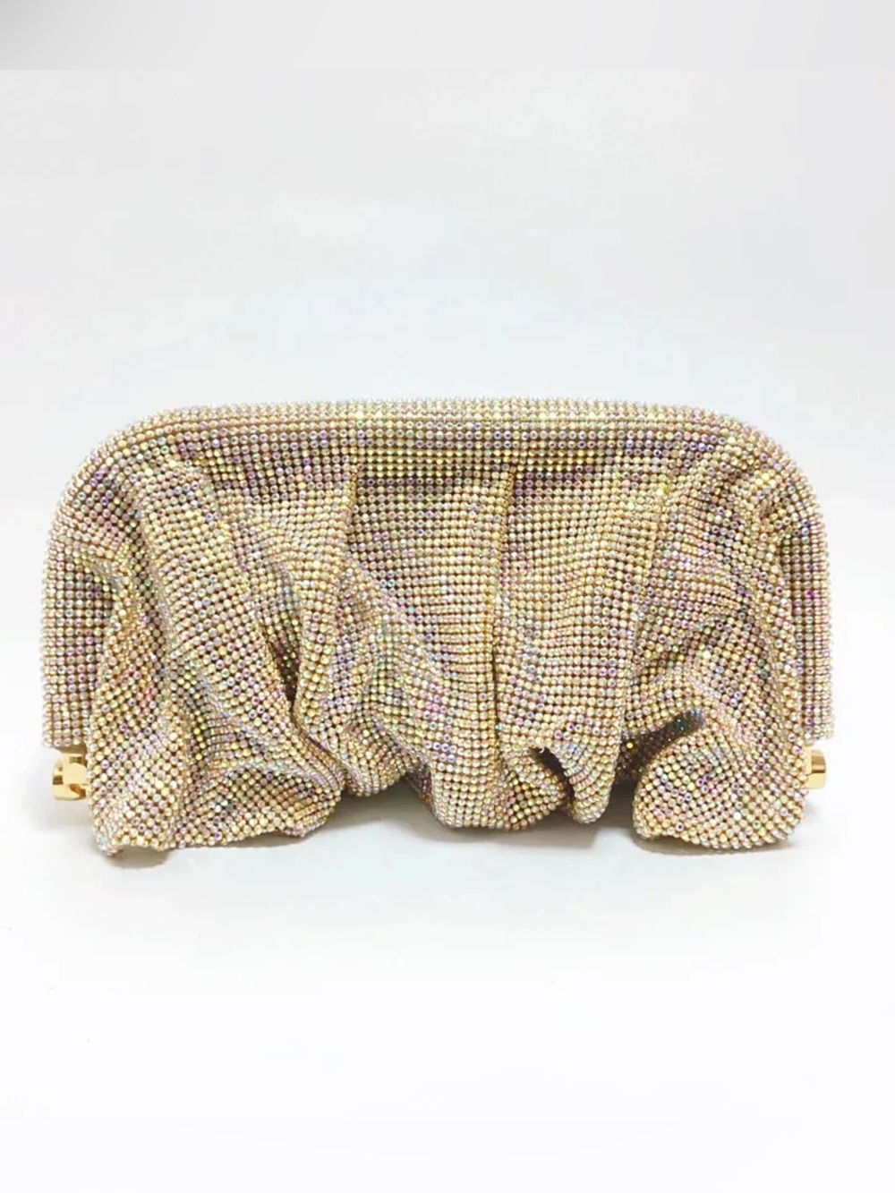 🔥INC International Concepts Pleated Clutch Women's Gold Removable Strap🔥NWT